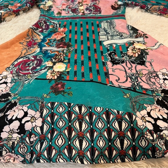 * RARE Dalia MacPhee Floral Baroque Print Shirt Dress Size S - Picture 10 of 16